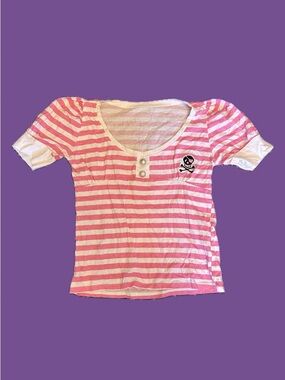 cute scemo striped baby tee